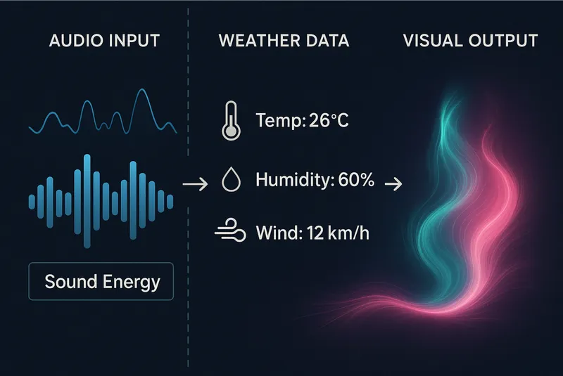 Real-Time Weather & Audio Reactiveness